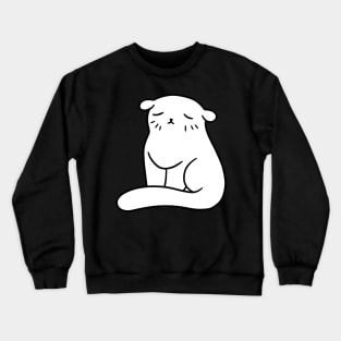 Floppy Eared White Cat Crewneck Sweatshirt